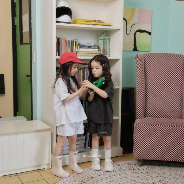 BLACKBEAN｜字母休閒套裝(上衣+褲子) 