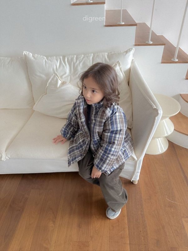 格紋拉鍊外套(內裏刷毛)｜3COLORS 