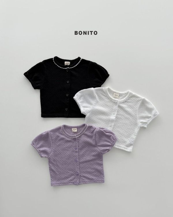 BONITO｜氣質愛心短袖開衫 