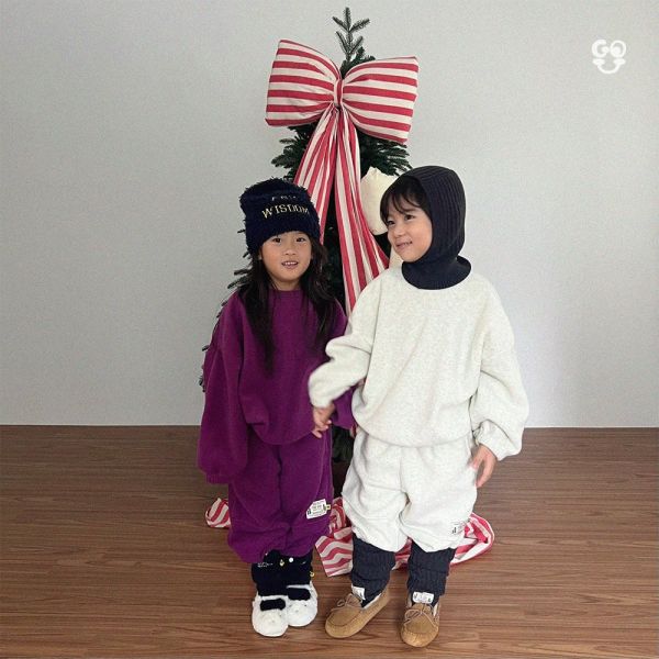 柔軟加絨舒適套裝(上衣+褲子)｜4COLORS 