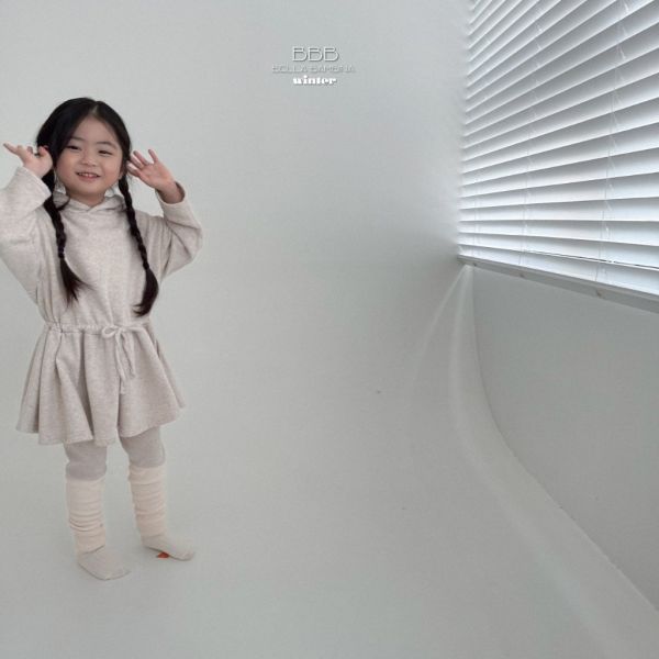 連帽抽繩連身裙｜2COLORS 