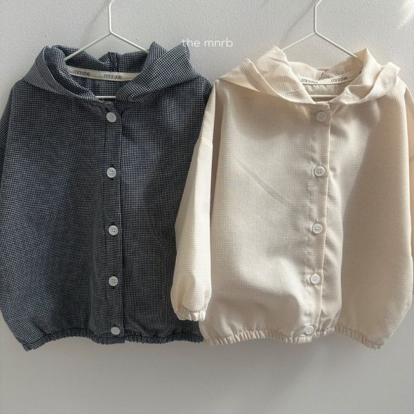 細格連帽防曬外套｜2COLORS 
