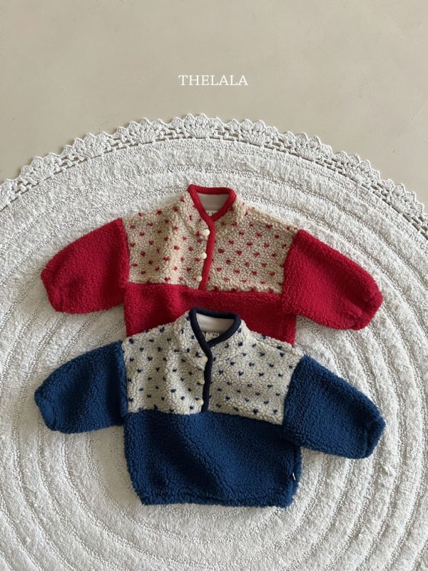 點點羊羔毛暖暖衛衣(可配成套)｜2COLORS 