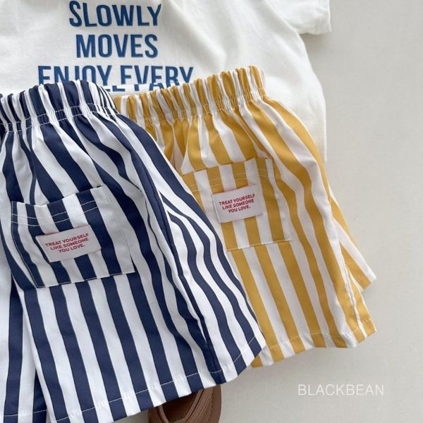BLACKBEAN｜夏日直條紋短褲 