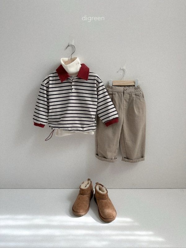 條紋抽繩上衣｜3COLORS 