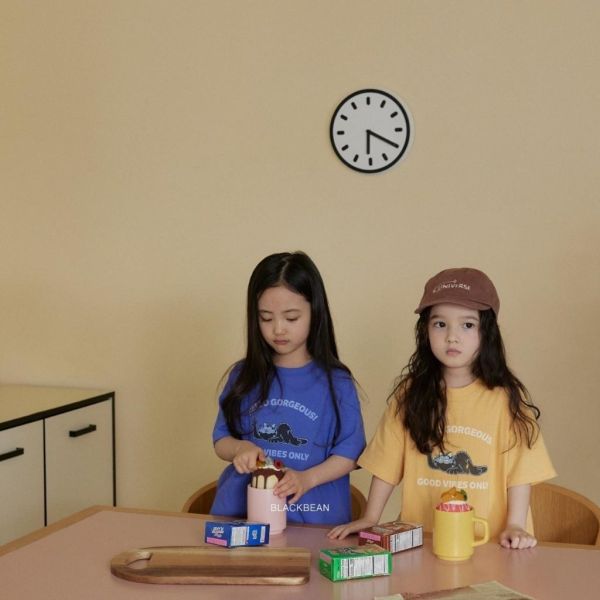BLACKBEAN｜GOOD VIBES ONLY黑貓短TEE 