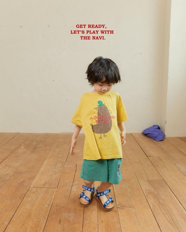 NAVI｜塗鴉小雞短TEE 