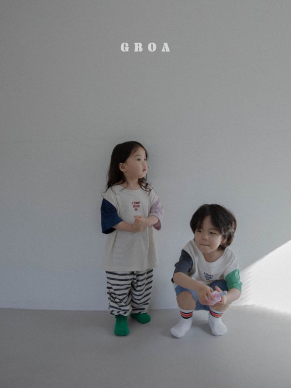 親子款 Idon't think SO.字母短TEE｜2COLORS 