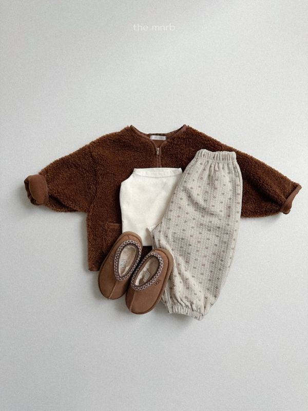 燈芯絨小愛心點點長褲｜4COLORS 