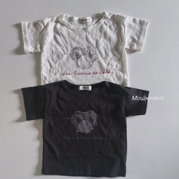 塗鴉小象短TEE｜2COLORS 