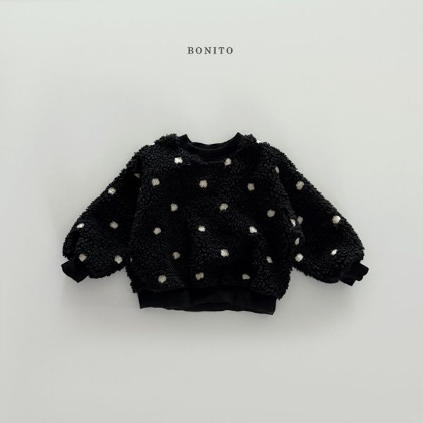 羊羔毛點點上衣｜2COLORS 