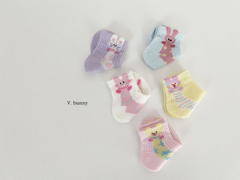 小兔子短筒襪襪組(5入)｜SET 