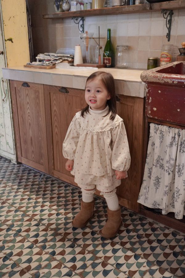 燈芯絨碎花上衣｜2COLORS 