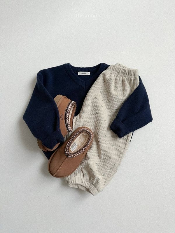 燈芯絨小愛心點點長褲｜4COLORS 