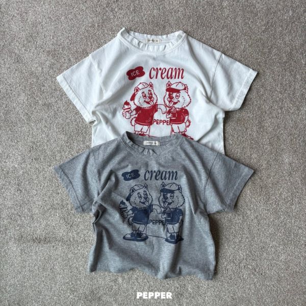 ICE CREAM雙熊短TEE｜2COLORS 