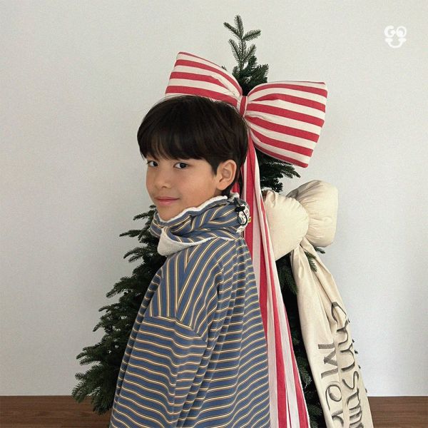 拼色條紋長袖TEE｜4COLORS 