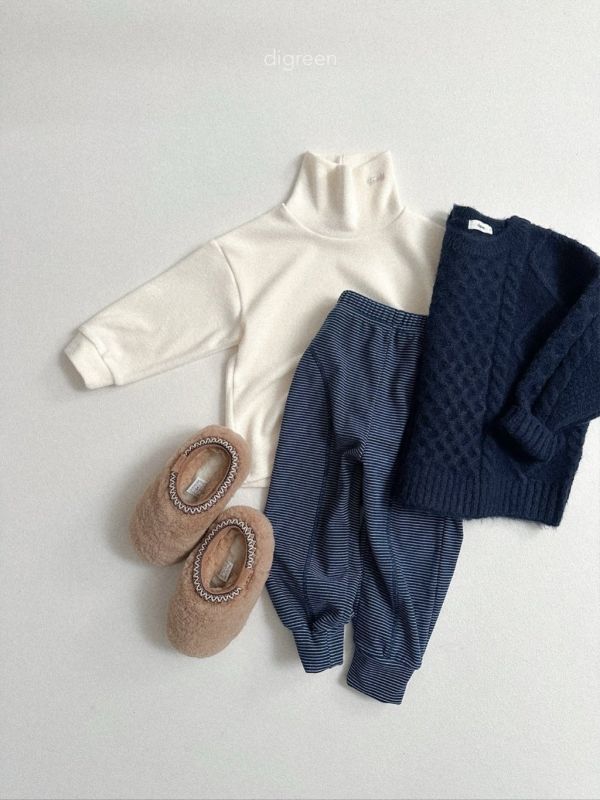 細條紋縮口棉褲｜2COLORS 