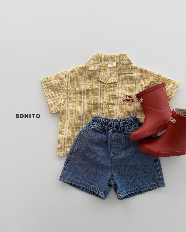 BONITO｜圖騰刺繡短袖襯衫 