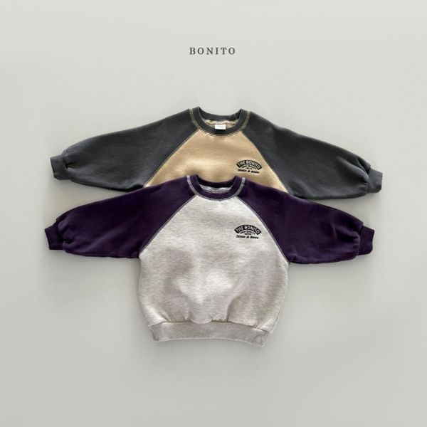 拼接袖休閒衛衣｜2COLORS 