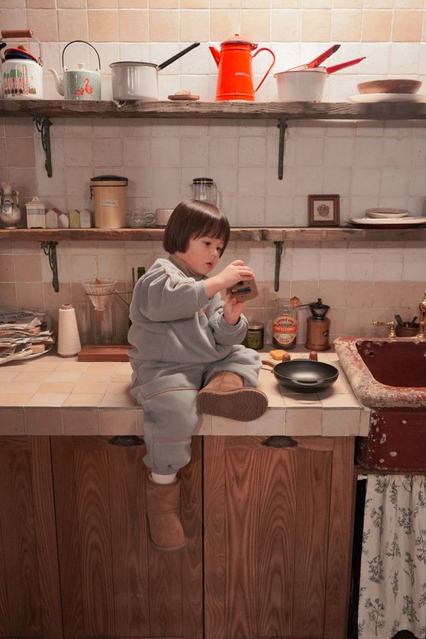 簡約線條拼接衛褲｜2COLORS 