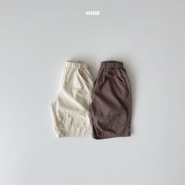剪裁鬆緊長褲｜2COLORS 
