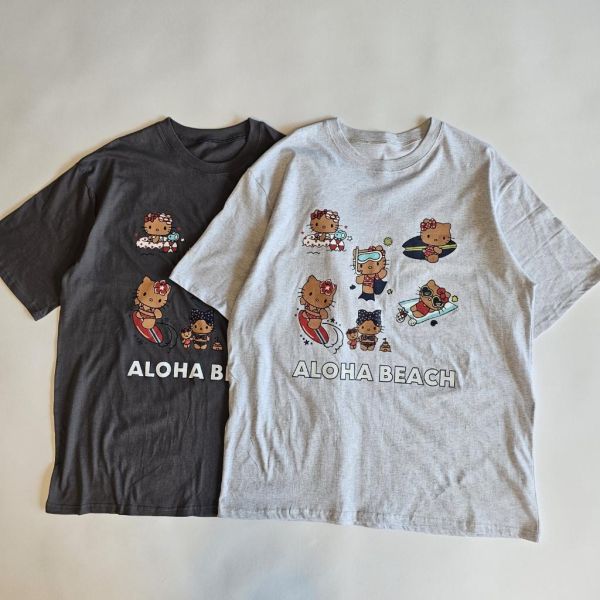 1STBLUE｜烤焦KITTY親子短TEE 