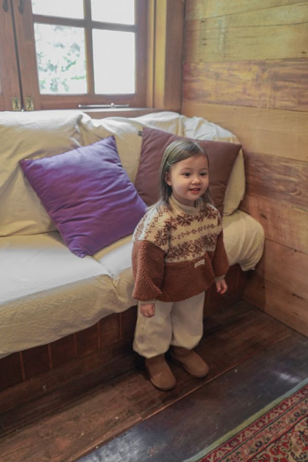 圖騰羊羔毛衛衣｜2COLORS 