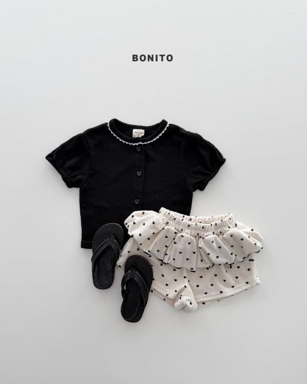 BONITO｜氣質愛心短袖開衫 