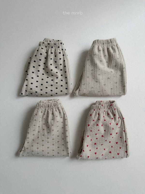 燈芯絨小愛心點點長褲｜4COLORS 