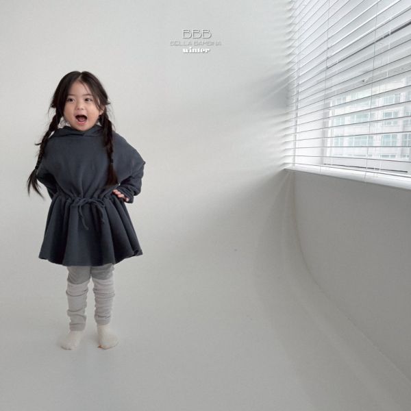 連帽抽繩連身裙｜2COLORS 