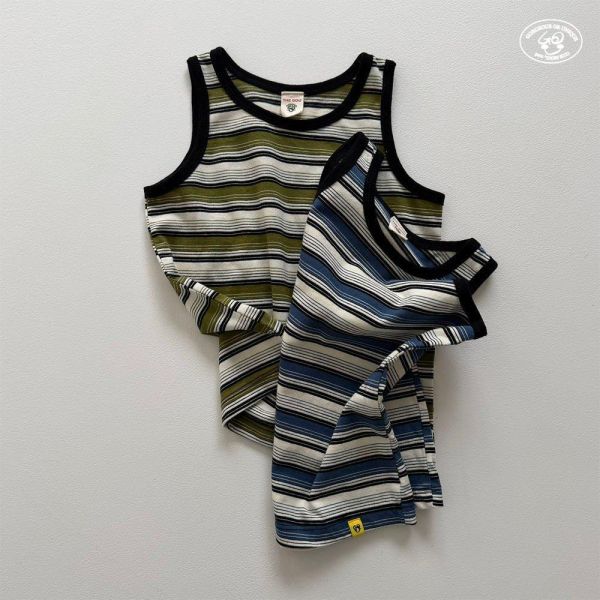 GOU｜條紋拼色背心 