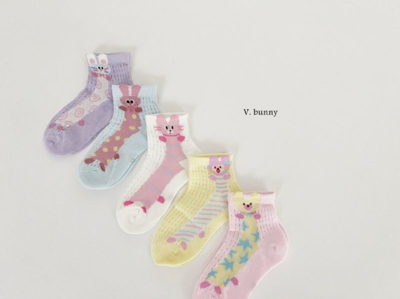 小兔子短筒襪襪組(5入)｜SET 
