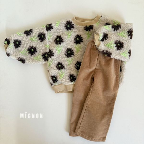 小花羊羔毛上衣｜1COLOR 