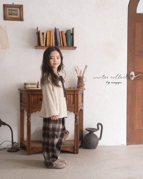 格紋毛呢長褲｜2COLORS 