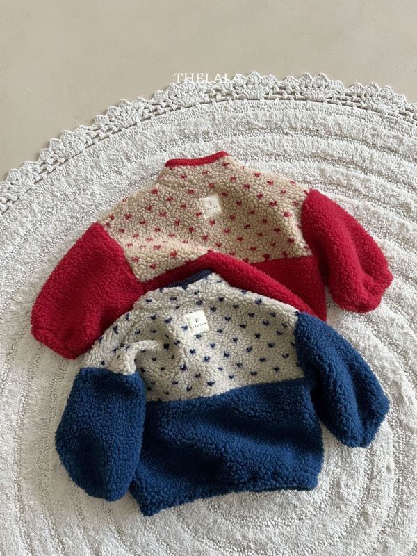 點點羊羔毛暖暖衛衣(可配成套)｜2COLORS 