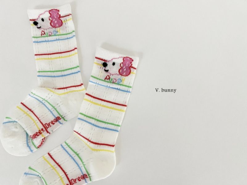 puppy粉紅耳狗狗透氣襪襪組(4入)｜SET 