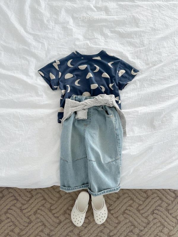 DIGREEN｜幾何圖棉質短TEE 