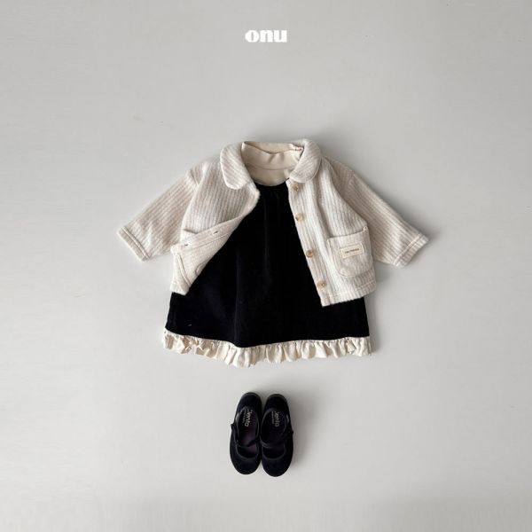 燈芯絨蕾絲背心裙｜2COLORS 