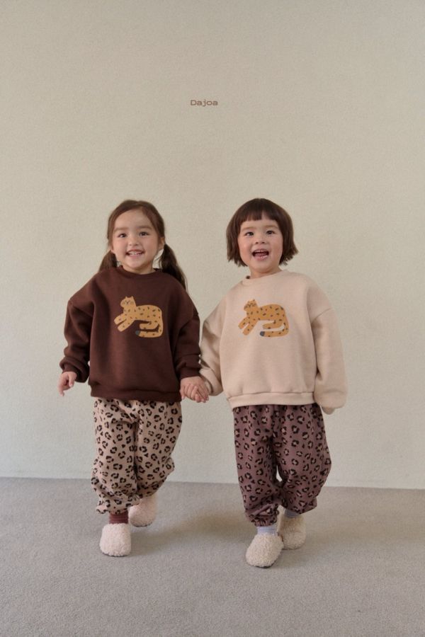 可愛豹豹套裝(上衣+褲子)｜2COLORS 