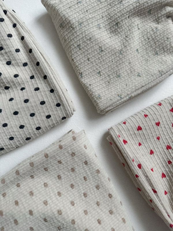 燈芯絨小愛心點點長褲｜4COLORS 