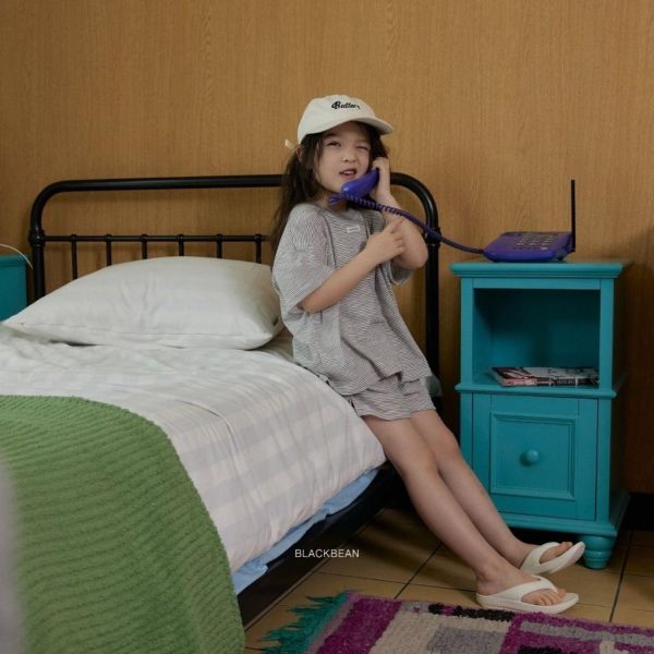 BLACKBEAN｜細條紋棉質套裝(上衣+褲子) 