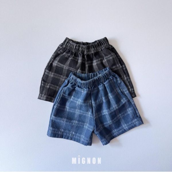 MIGNON｜舒適格紋短褲 