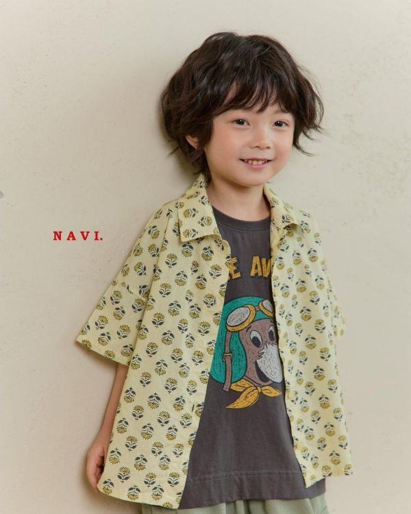 NAVI｜小花短袖襯衫 