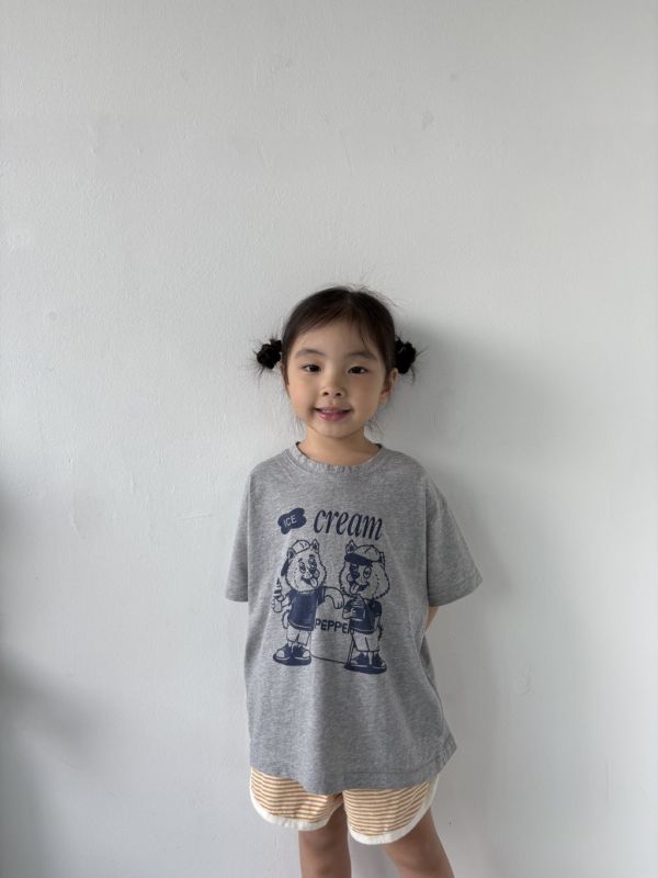 ICE CREAM雙熊短TEE｜2COLORS 