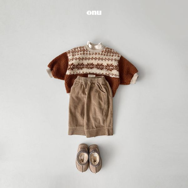 圖騰羊羔毛衛衣｜2COLORS 