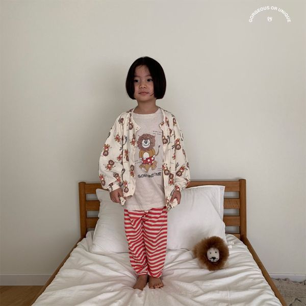 農村&獅子玩偶塗鴉小外套｜2COLORS 
