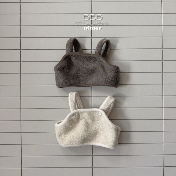 羊羔毛疊搭短版背心｜2COLORS 