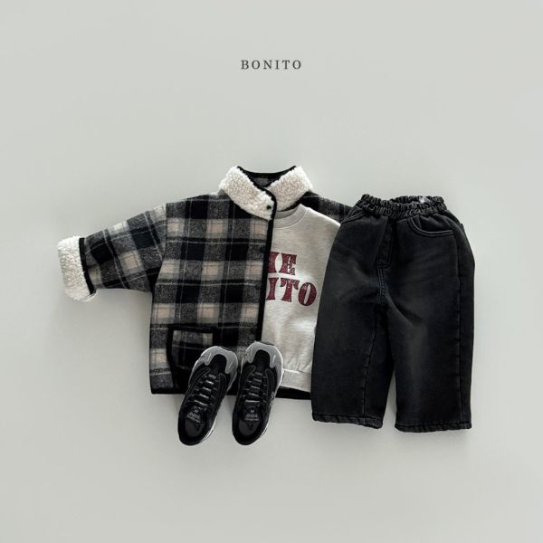 格紋加絨外套｜3COLORS 