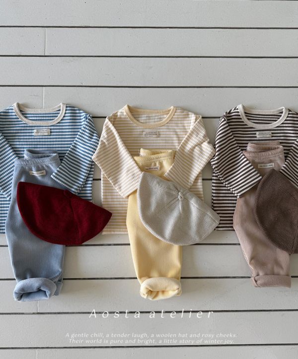 坑條加絨打底褲｜5COLORS 