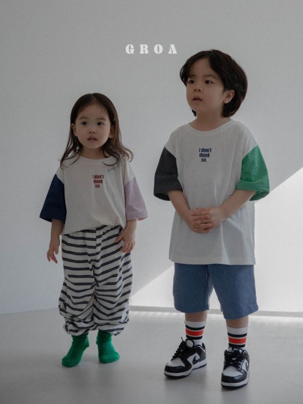 親子款 Idon't think SO.字母短TEE｜2COLORS 